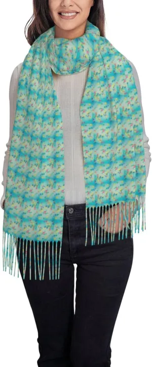 Color Octopus Winter Warm Scarves, Women'S Soft Cashmere Scarves, Large Shawl Scarves, Women'S Fashion Scarves