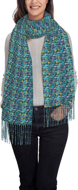 Color Octopus Winter Warm Scarves, Women'S Soft Cashmere Scarves, Large Shawl Scarves, Women'S Fashion Scarves
