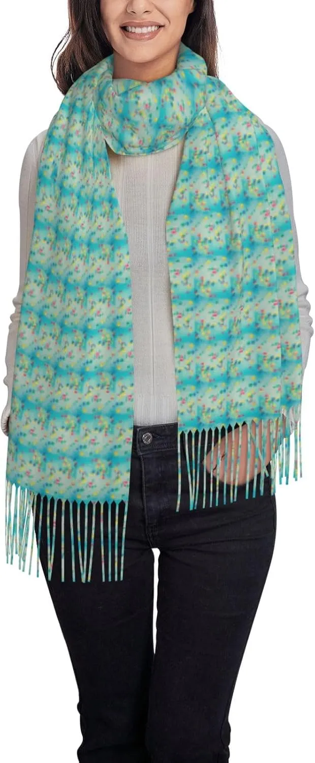Color Octopus Winter Warm Scarves, Women'S Soft Cashmere Scarves, Large Shawl Scarves, Women'S Fashion Scarves