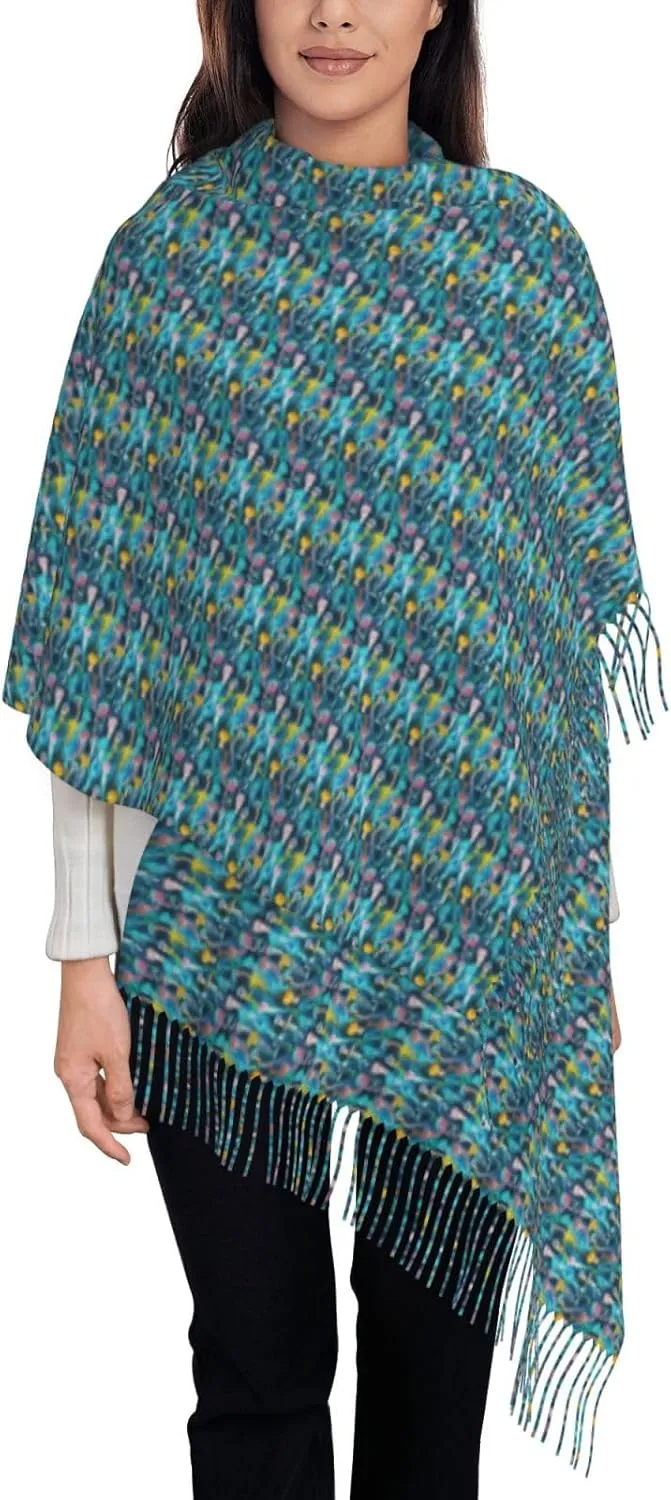 Color Octopus Winter Warm Scarves, Women'S Soft Cashmere Scarves, Large Shawl Scarves, Women'S Fashion Scarves