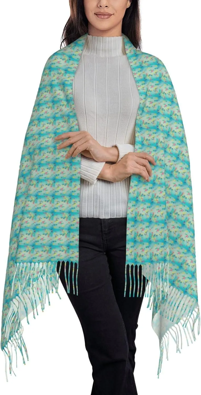 Color Octopus Winter Warm Scarves, Women'S Soft Cashmere Scarves, Large Shawl Scarves, Women'S Fashion Scarves