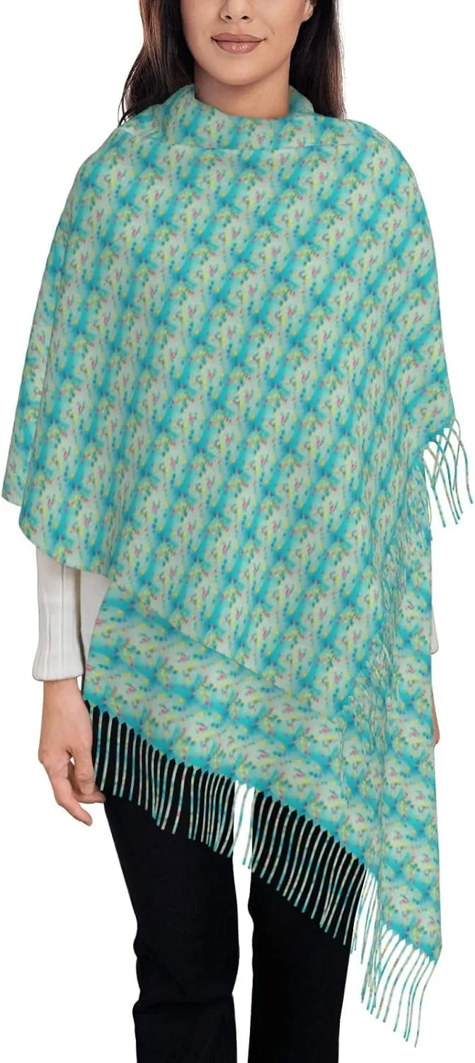 Color Octopus Winter Warm Scarves, Women'S Soft Cashmere Scarves, Large Shawl Scarves, Women'S Fashion Scarves