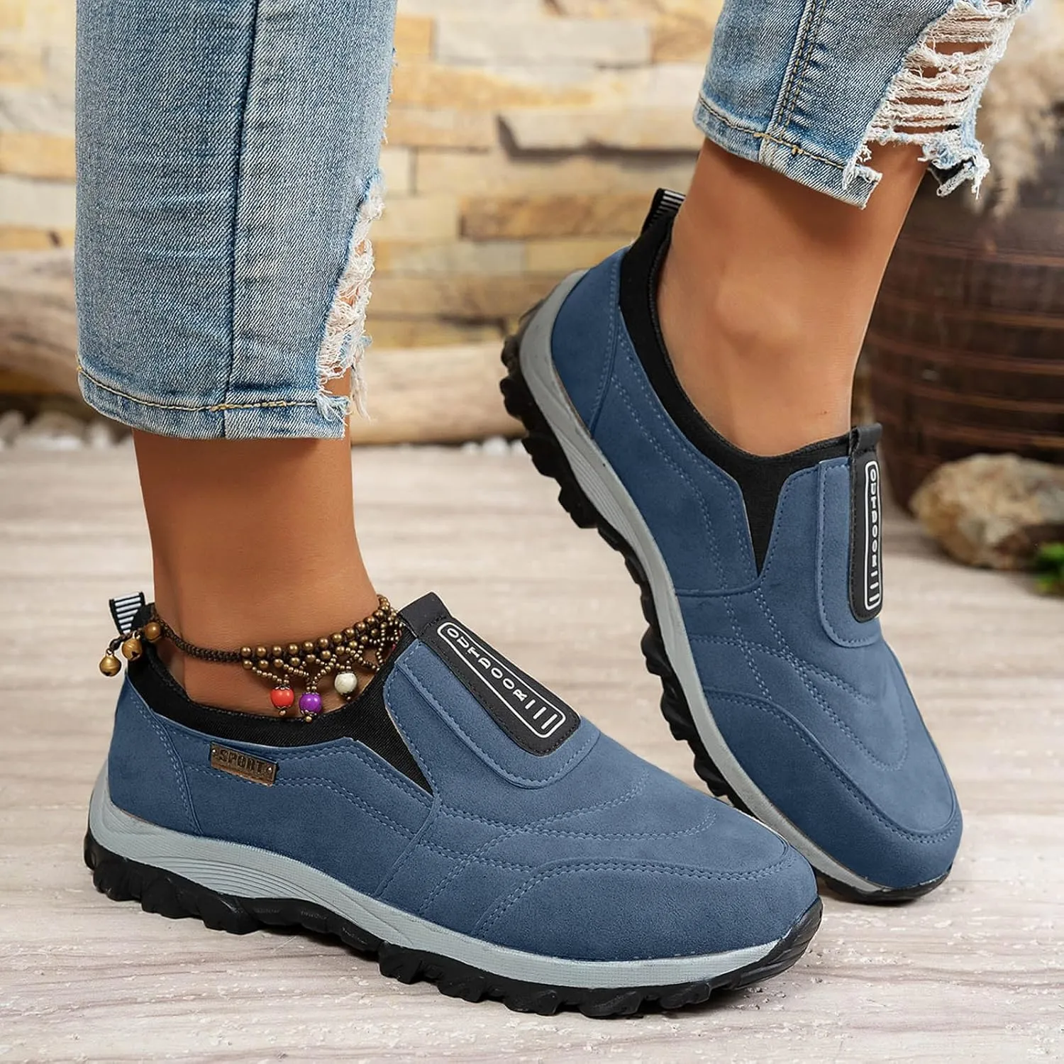 Comfortable Walking Sandals Men's Same Slip On Sneakers Fashionable Casual Thick Soled Shallow Mouth Large Size Casual