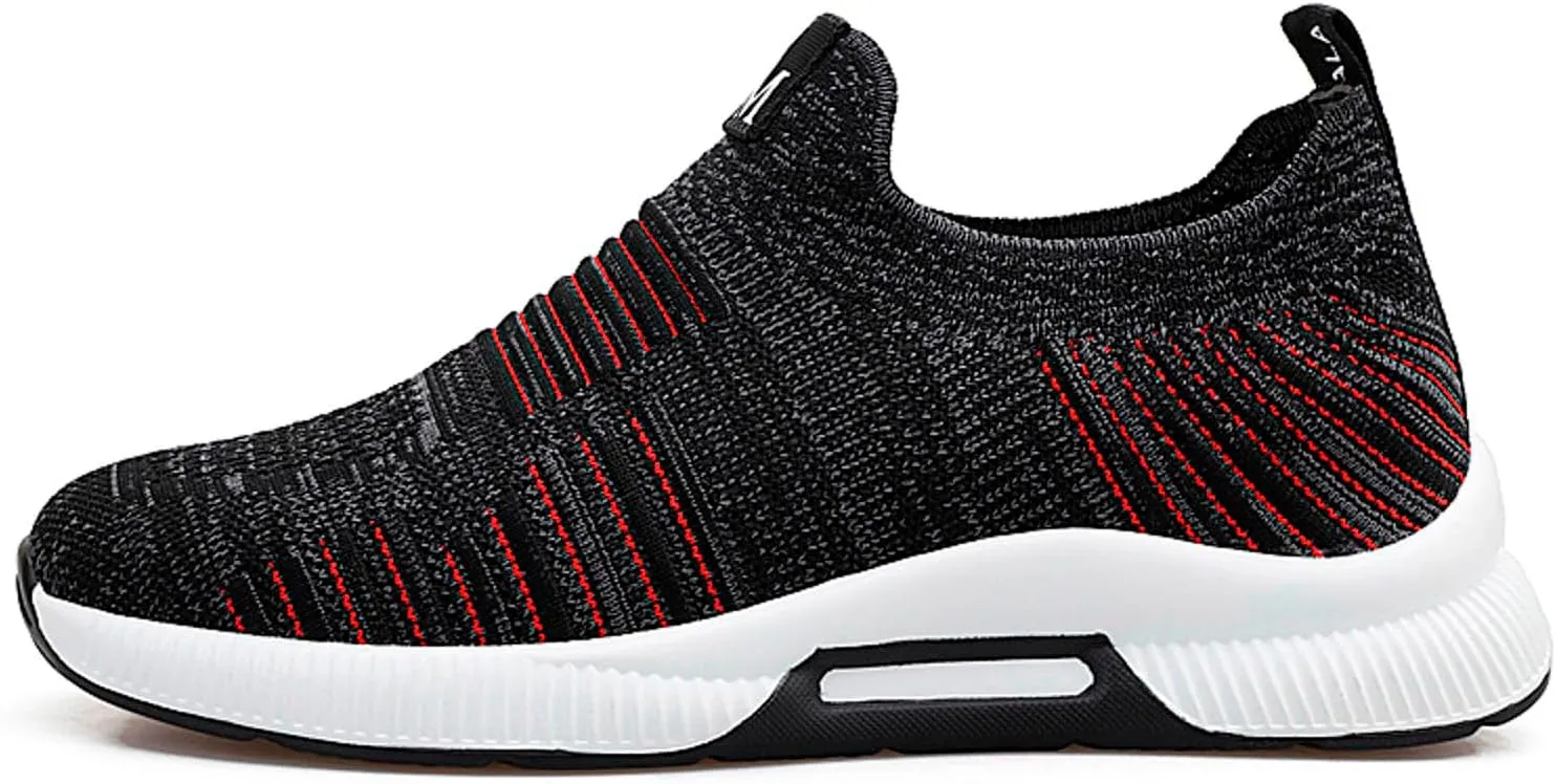 Couple Men's Elevator Shoes Men's Casual Mesh Trainers Lightweight Breathable Lace Up Sports Shoes Mens Fashion Sneaker