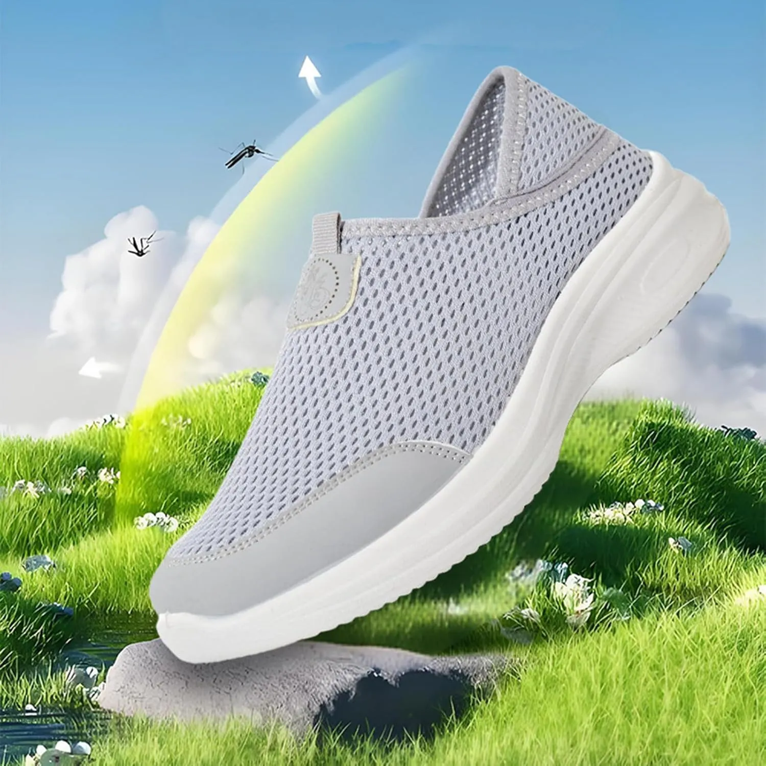 Couple Men's Spring and Summer New Non Slip Walking Fashion Light Shoes Middle and Elderly On Casual Shoes Mens Sneaker Boot