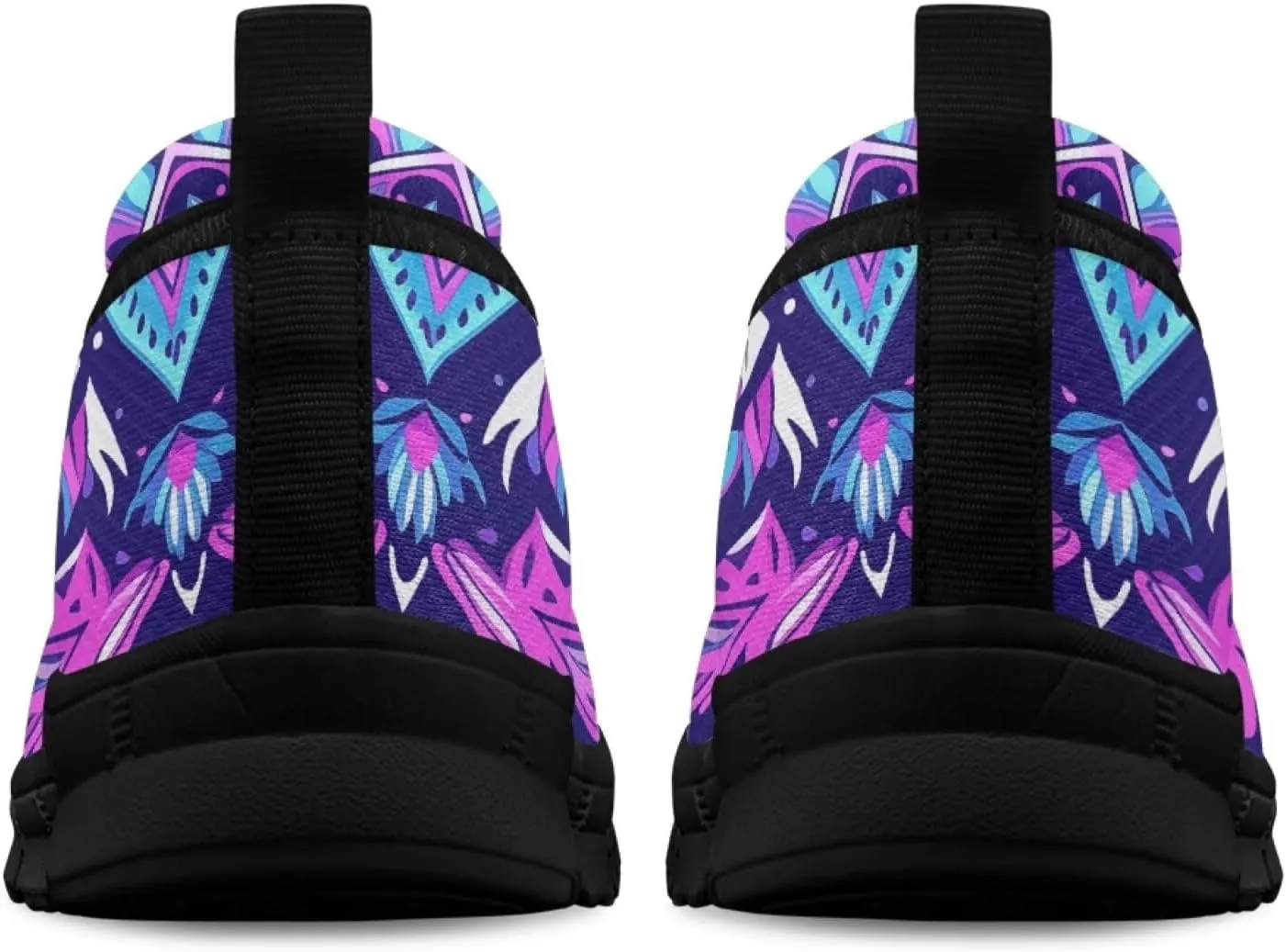 Creative Mandala Flower Print Women Walking Shoes Slip On Stylish Ballet Flats Soft Lightweight Platform Loafers Office & Party