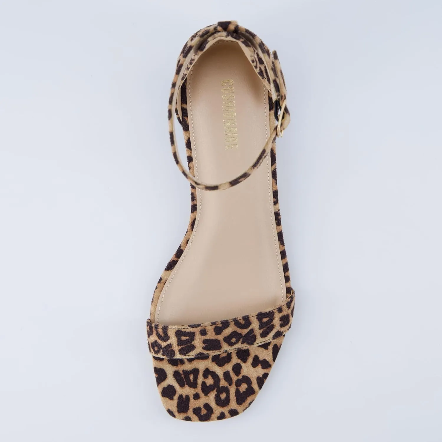 CUSHIONAIRE Solo Womens Kitten Heel Dress Sandal  1 Band Ankle Strap Heel with Cushioned Footbed & Faux Suede Upper