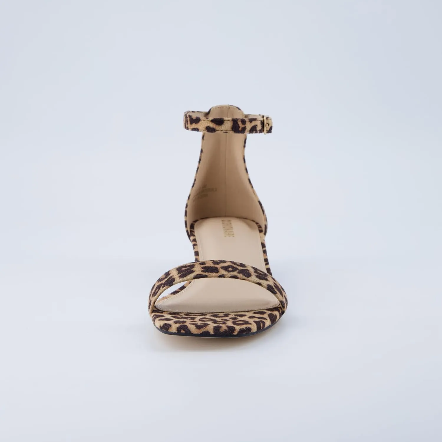 CUSHIONAIRE Solo Womens Kitten Heel Dress Sandal  1 Band Ankle Strap Heel with Cushioned Footbed & Faux Suede Upper