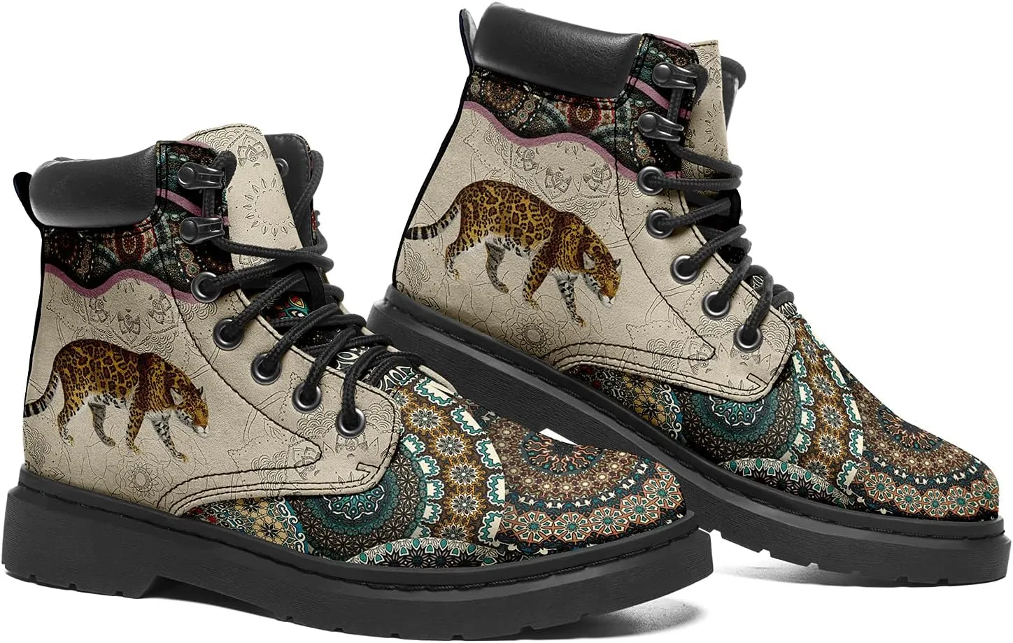 Custom Flower Mandala Animal Print Boots for Women Fashion Boots Winter Boots for Girl Lady