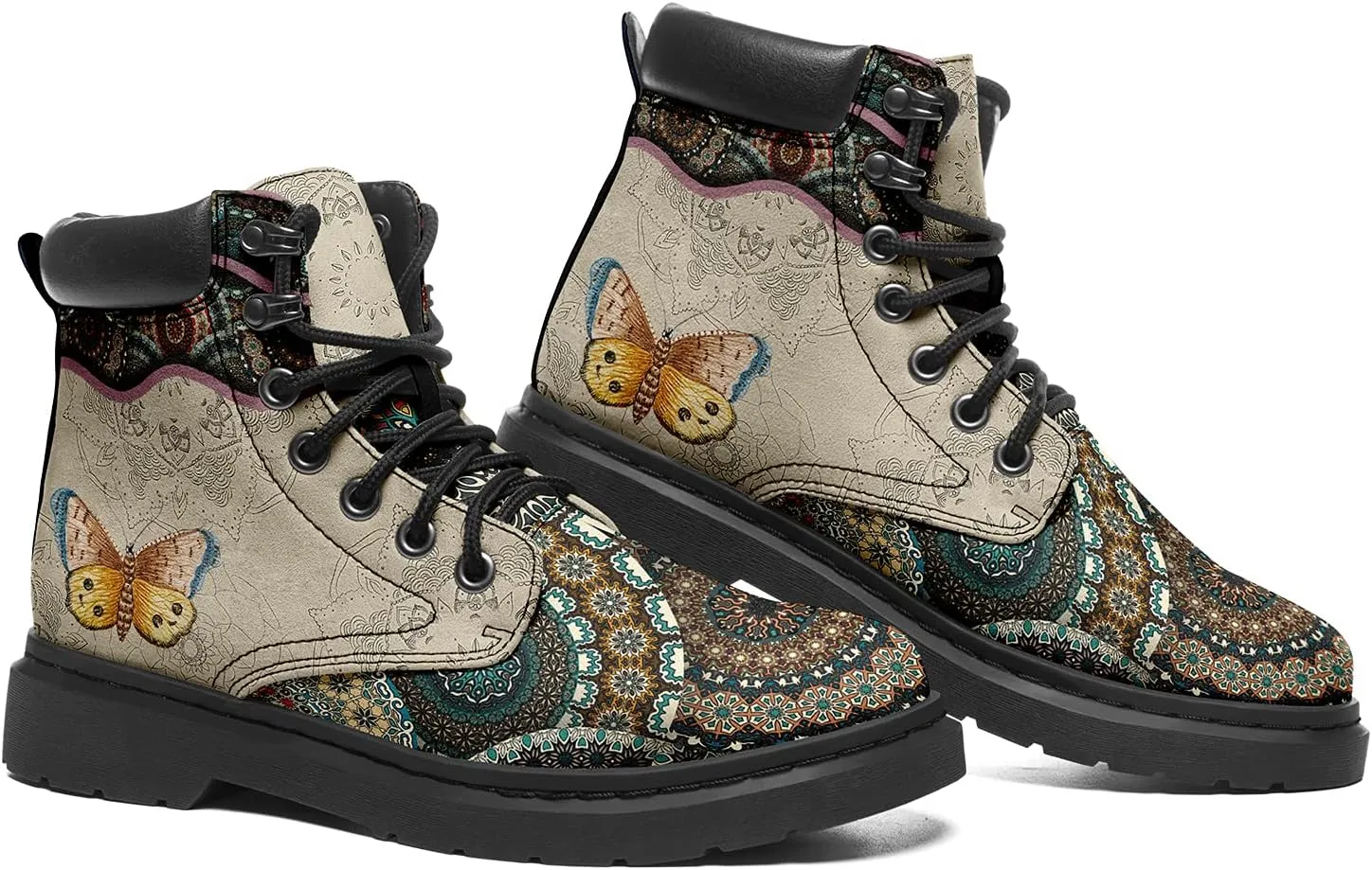 Custom Flower Mandala Animal Print Boots for Women Fashion Boots Winter Boots for Girl Lady
