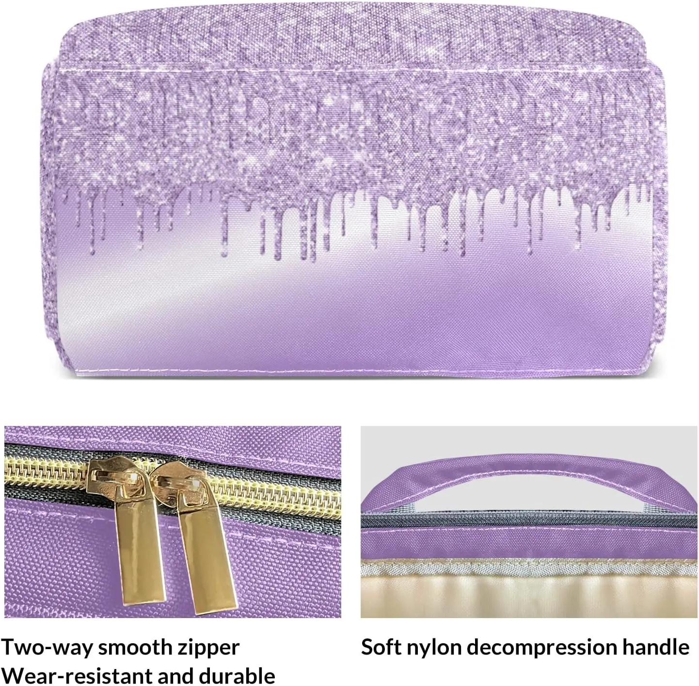 Custom Mummy Bags Purple Bling Print Diaper Bag Shoulder Backpacks Nursing Giving for Teenager