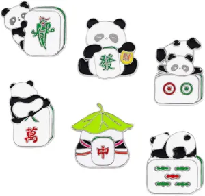 Cute Enamel Panda Brooch Chinese Brooch for Women Fashion Accessory Lapel Pin Panda Stuff Kawaii Pins for Teens