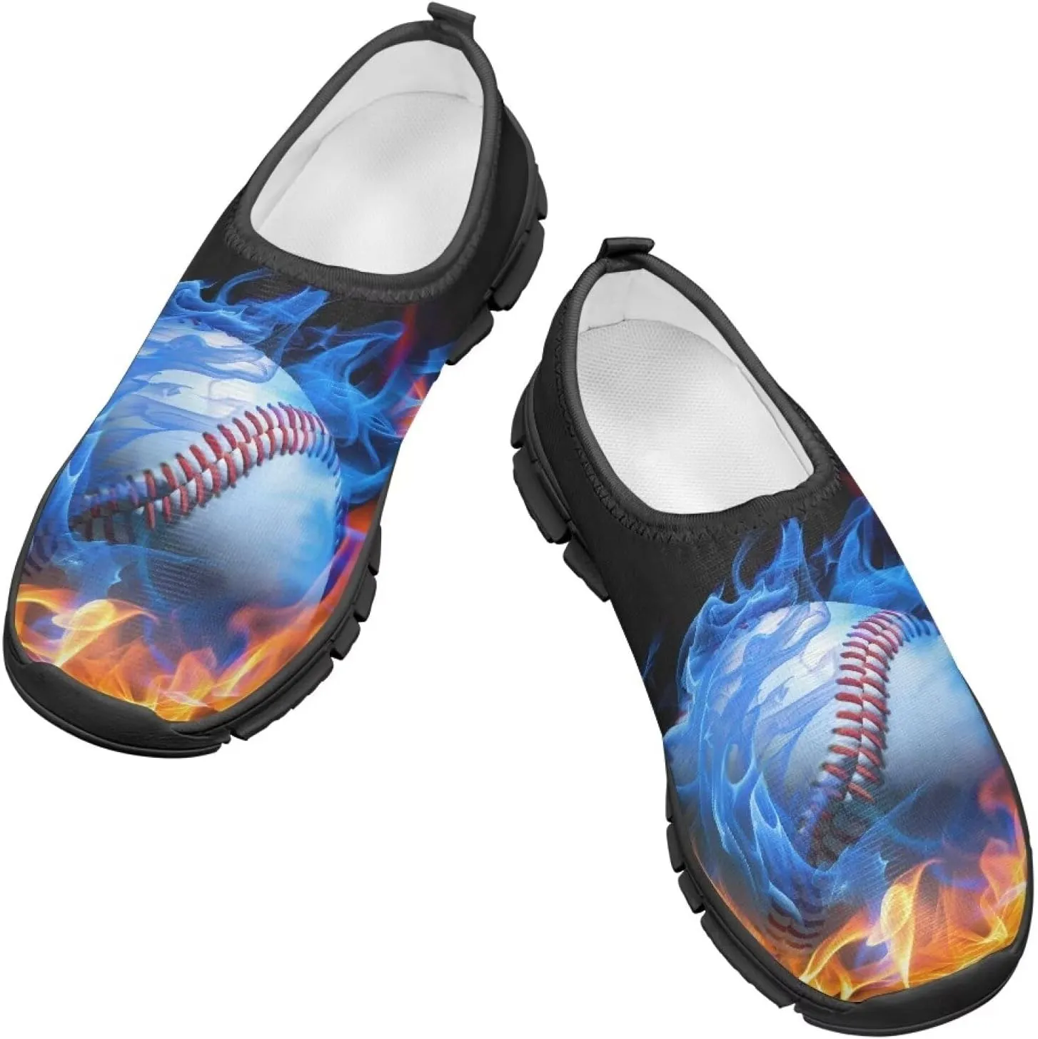 Cute Pattern Slip-On Walking Shoes for Boys Soft Casual Flat Non-Slip Shoes Kid Low-Top Outdoor Sneakers US Size 11-15