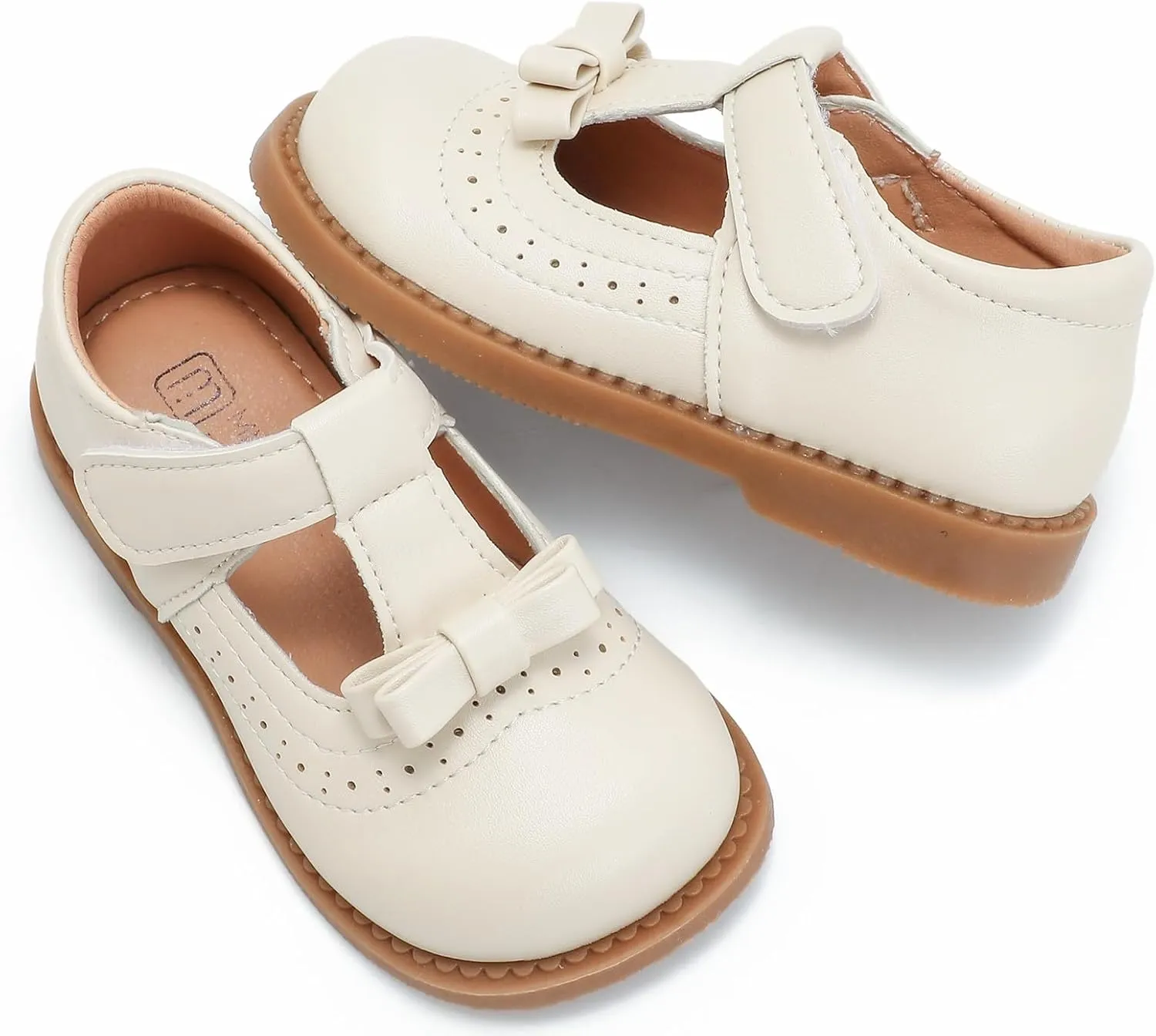 DADAWEN Girl's T-Strap School Uniform Dress Shoe Mary Jane Princess Flat