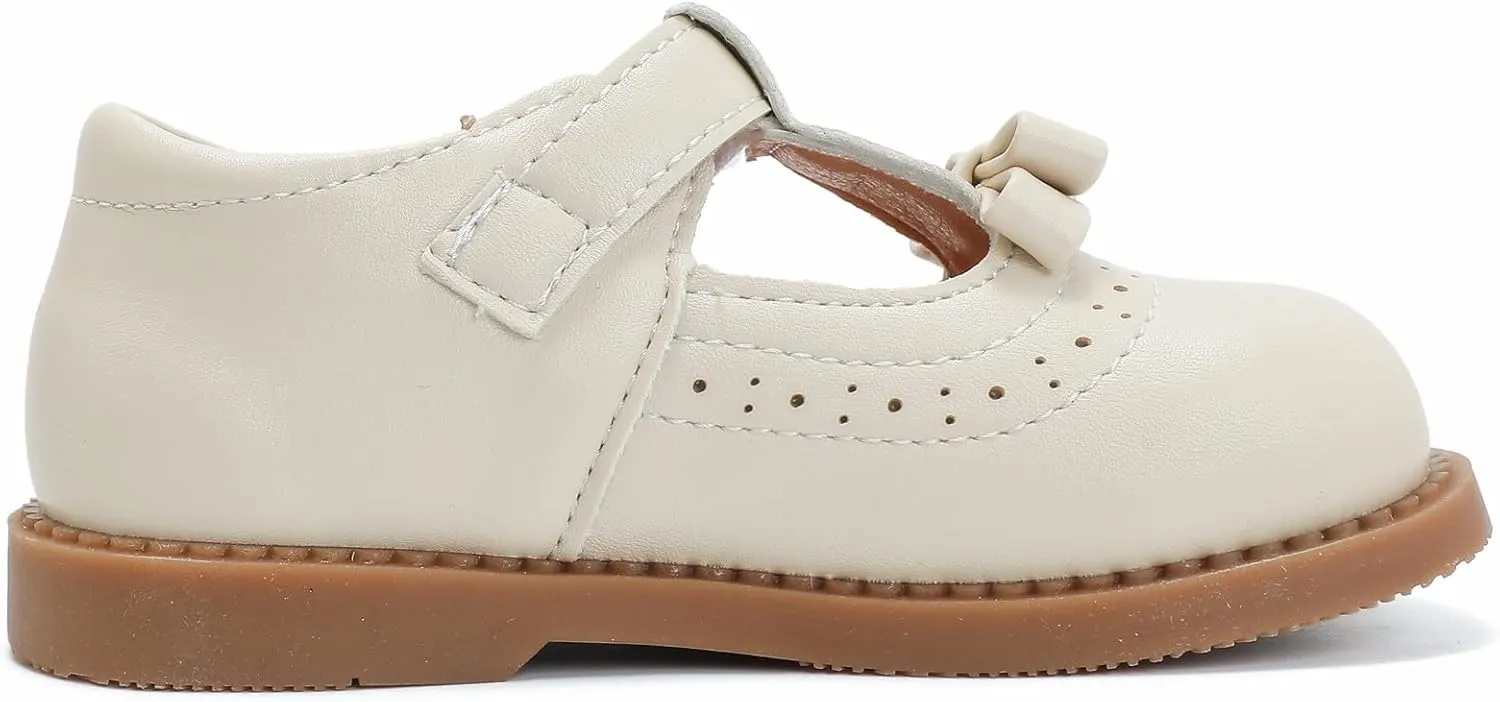 DADAWEN Girl's T-Strap School Uniform Dress Shoe Mary Jane Princess Flat