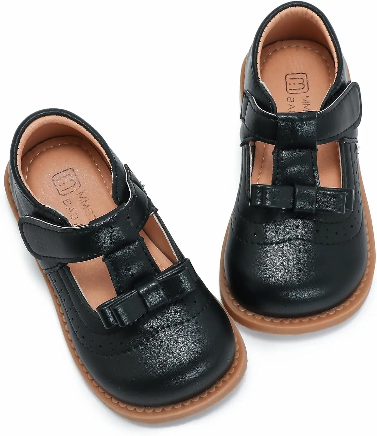 DADAWEN Girl's T-Strap School Uniform Dress Shoe Mary Jane Princess Flat