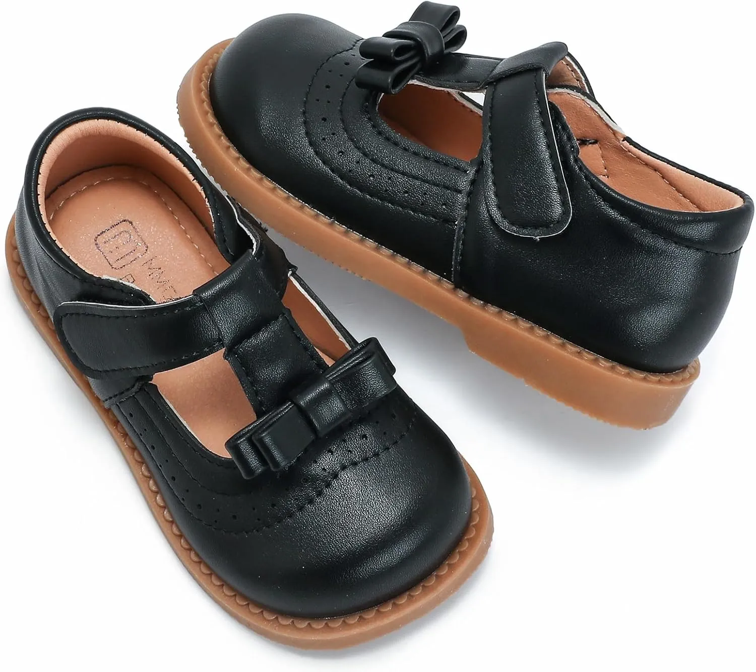DADAWEN Girl's T-Strap School Uniform Dress Shoe Mary Jane Princess Flat