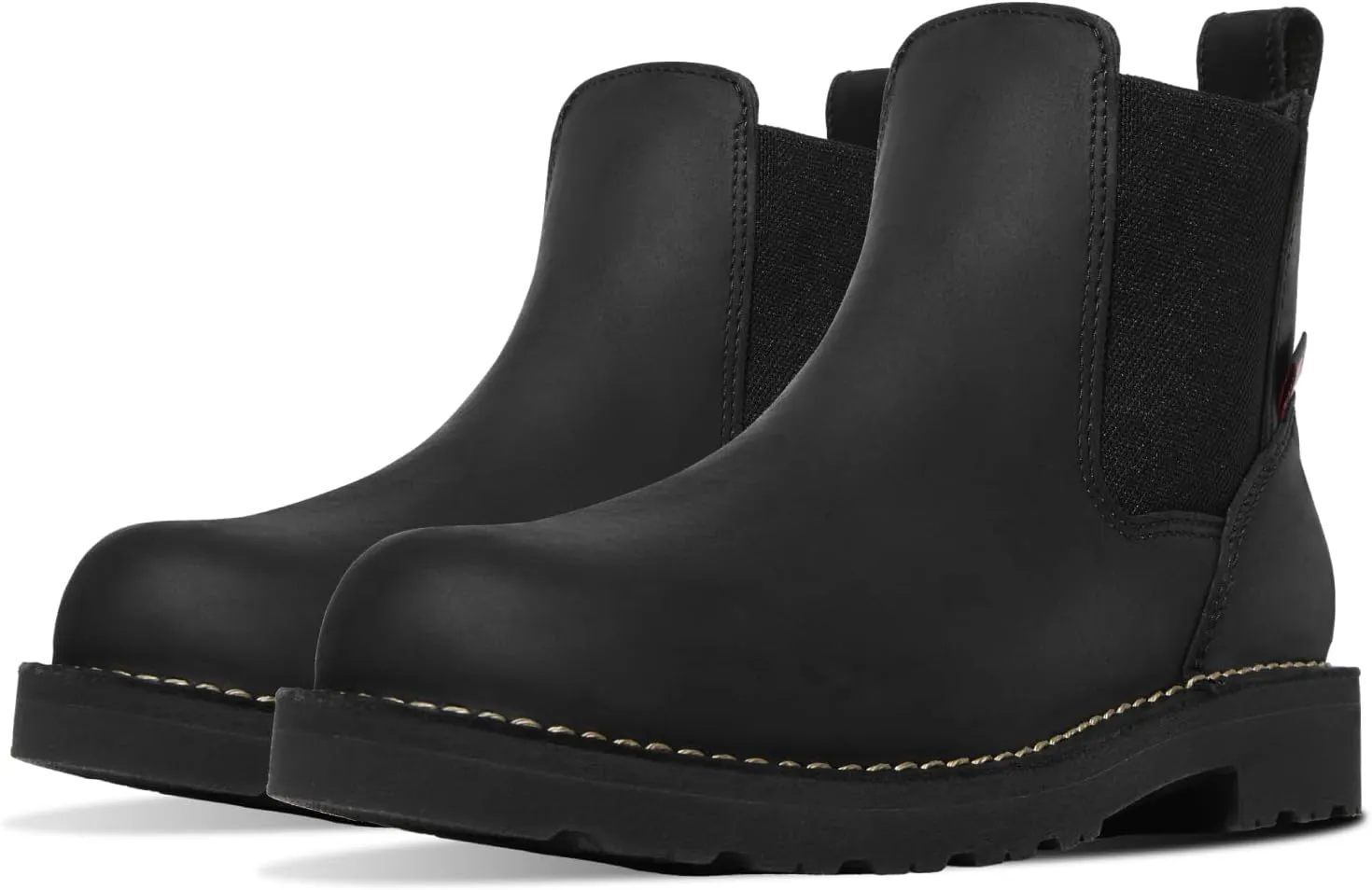 Danner 6 Bull Run Chelsea Work Boots for Men - Oiled Full-Grain Leather Upper with Mesh Lining, 3-Density Cushion Footbed, and Non Slip Wedge Outsole