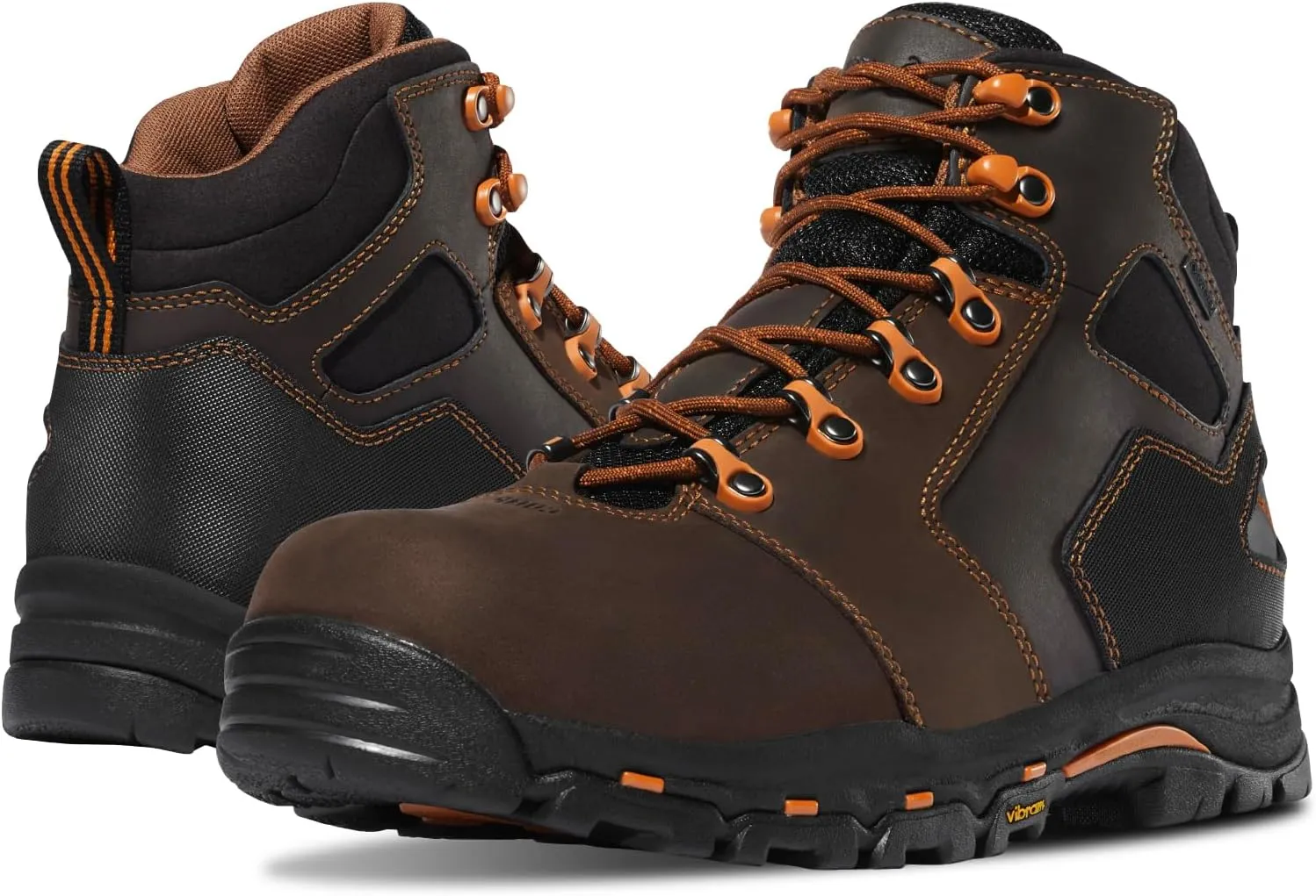 Danner Vicious 4.5 Composite Toe Work Boots for Men - Full-Grain Leather with Breathable Gore-Tex Lining, Speed Lace System & Non Slip Heel Outsole