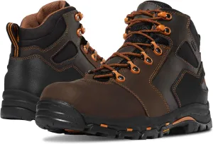 Danner Vicious 4.5 Composite Toe Work Boots for Men - Full-Grain Leather with Breathable Gore-Tex Lining, Speed Lace System & Non Slip Heel Outsole
