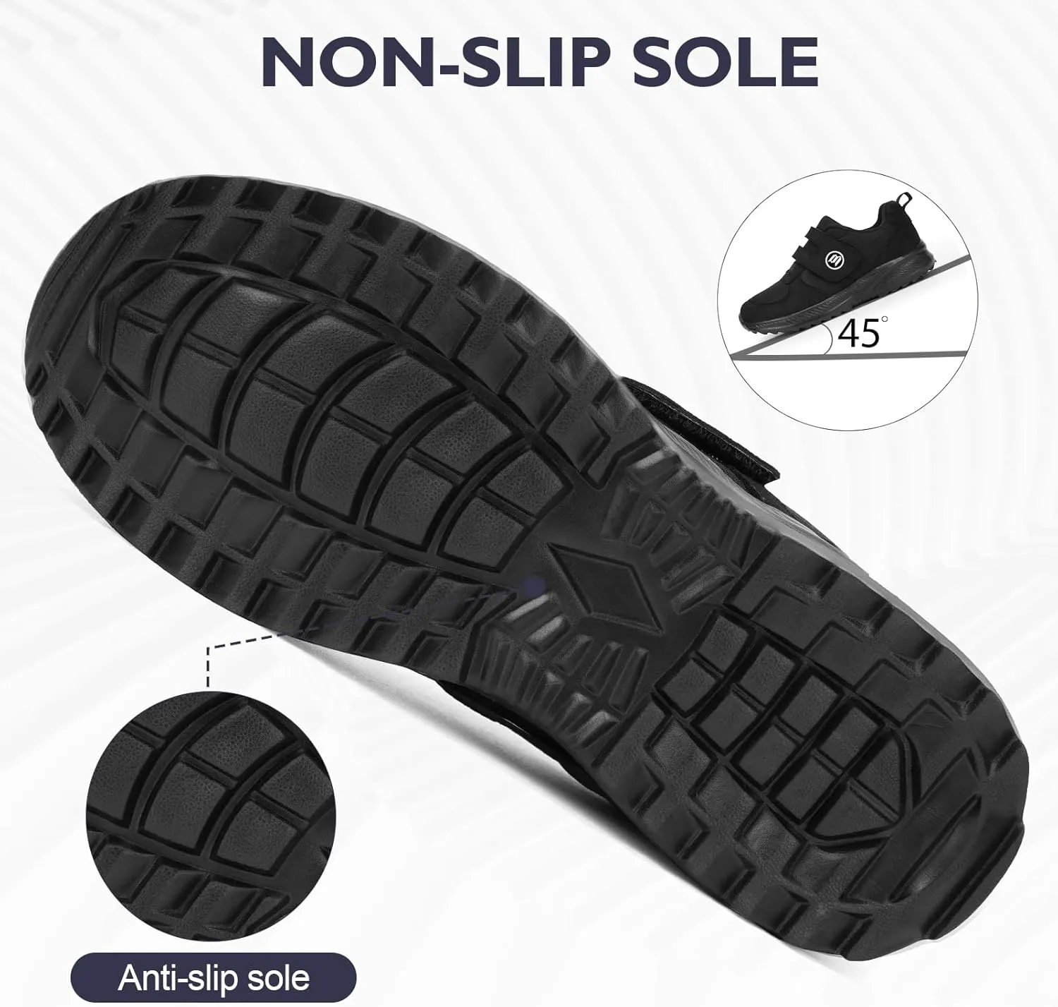 Diabetic Shoes for Women Men Extra Wide Shoes for Swollen Feet Adjustable Orthopedic Shoe Non Silp Neuropathy Walking Shoe for Elderly Foot