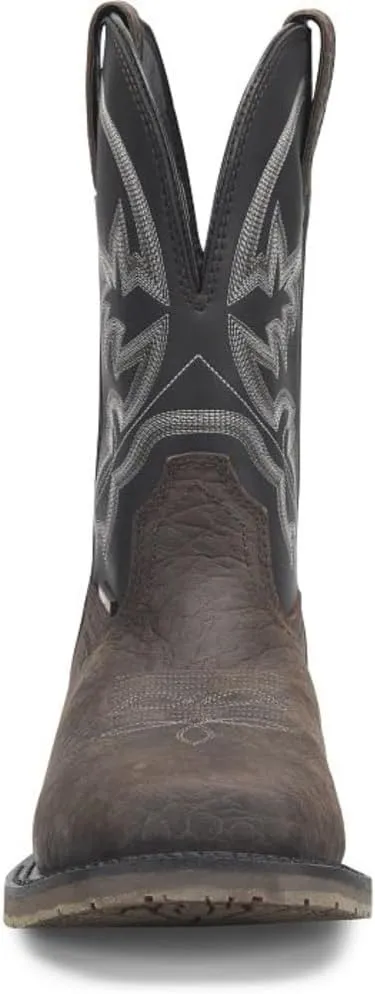 DOUBLE-H 10" Ronan Waterproof Composite Toe Work Boots for Men - Square Toe, with Mesh Lining and Oil- and Slip-Resistant I.C.E. Outsole, EH Rated