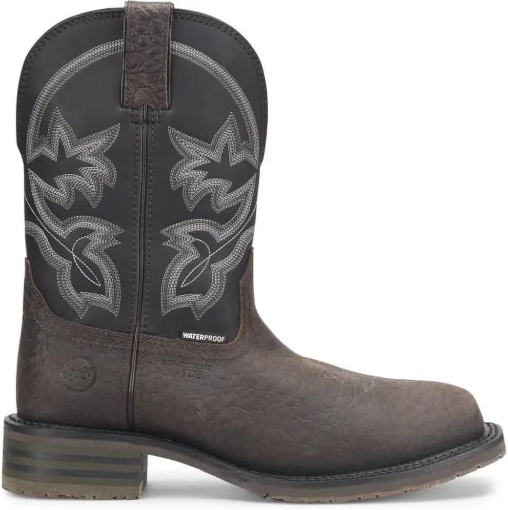 DOUBLE-H 10" Ronan Waterproof Composite Toe Work Boots for Men - Square Toe, with Mesh Lining and Oil- and Slip-Resistant I.C.E. Outsole, EH Rated