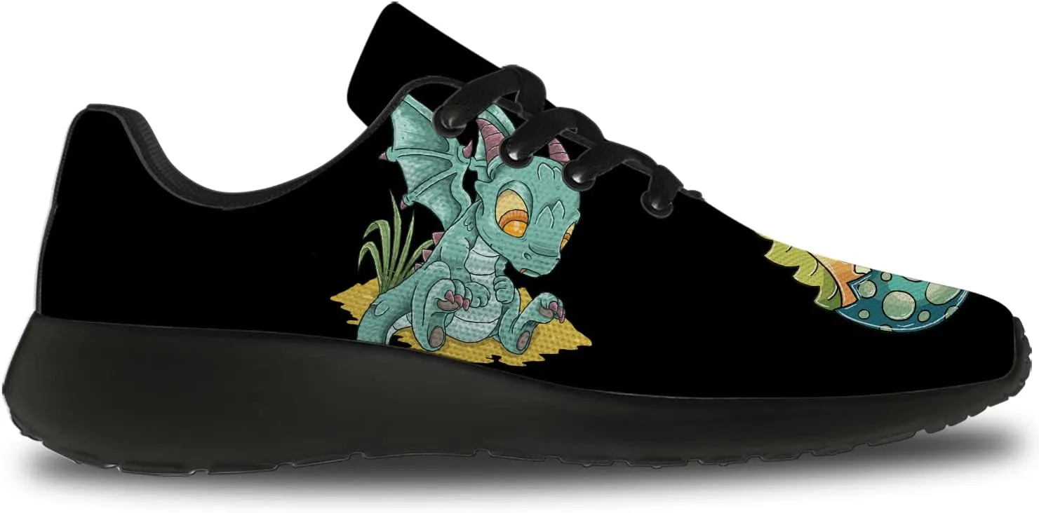 Dragon Print Shoes for Men Women Lightweight Comfort Running Tennis Walking Sneakers