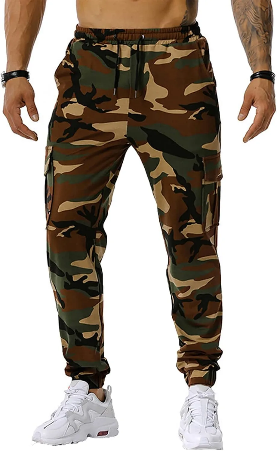 Drawstring Pant Fashion Men's Sport Pure Color Bandage Casual Loose Sweatpants