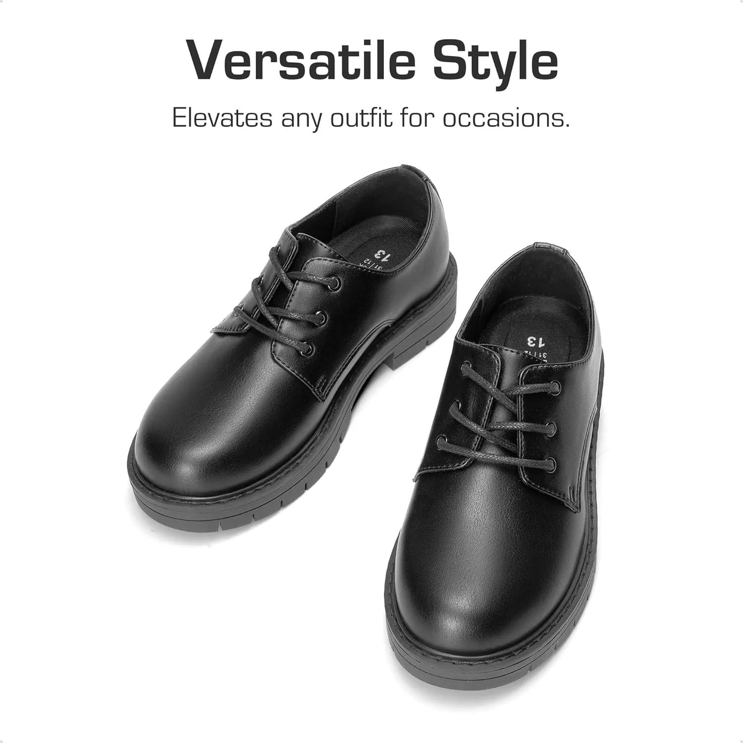 DREAM PAIRS Boys Girls Dress Shoes Kids Uniform Formal Classic Oxfords Lace-up for Toddler Little Big Kid