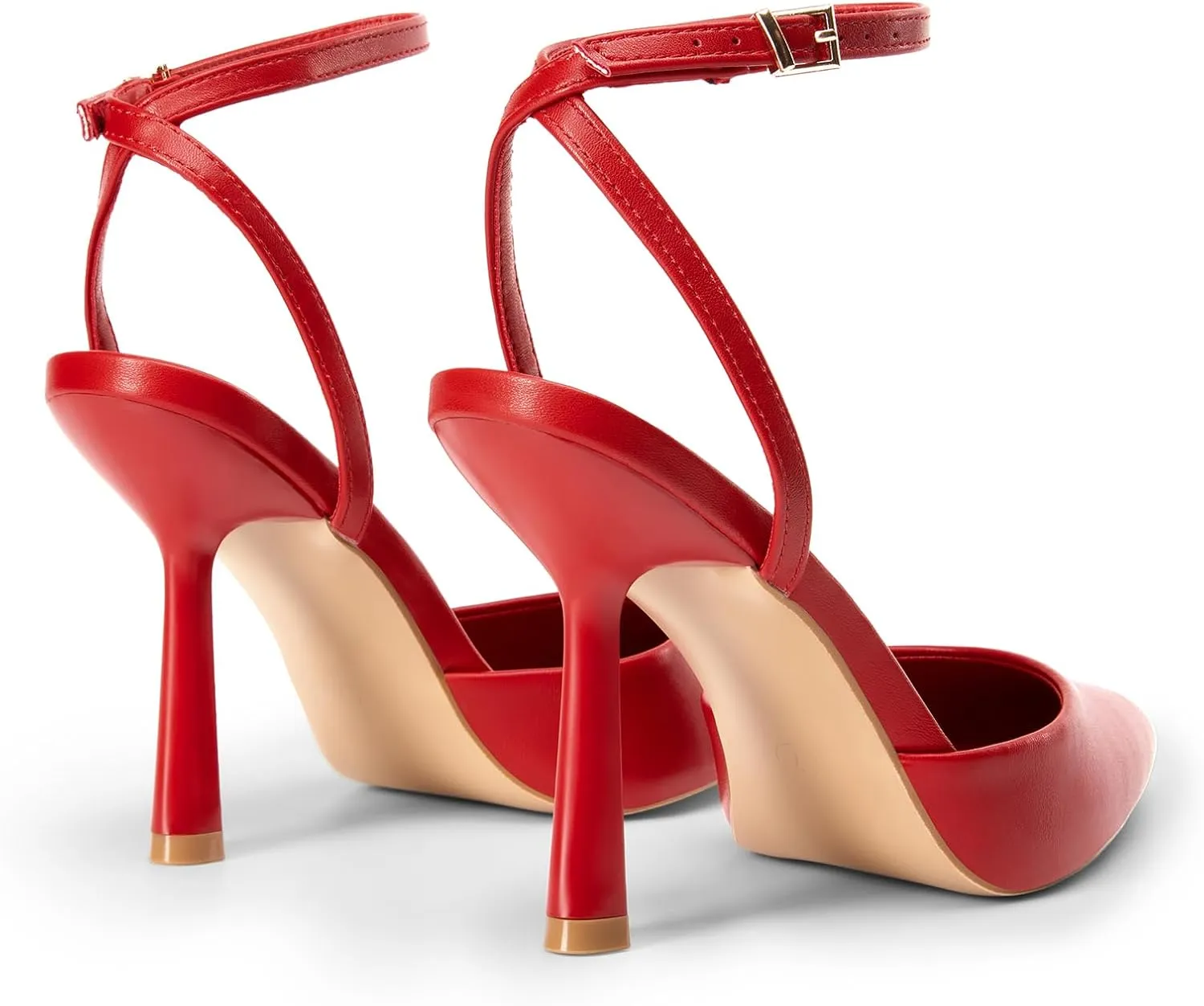 DREAM PAIRS High Heels for Women Closed Pointed Toe Dress Shoes for Women Ankle Strap Stiletto Heel Party Wedding Sexy Pump Shoes
