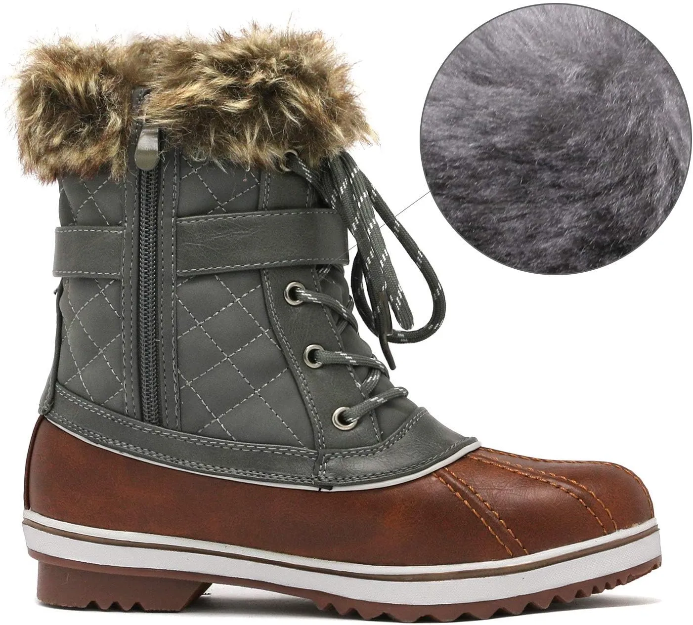 DREAM PAIRS Women's Mid Calf WaterProof Winter Snow Boots