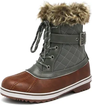 DREAM PAIRS Women's Mid Calf WaterProof Winter Snow Boots