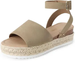 DREAM PAIRS Women's Platform Espadrilles Casual Ankle Strap Wedge Sandals Comfortable Dressy Summer Shoes