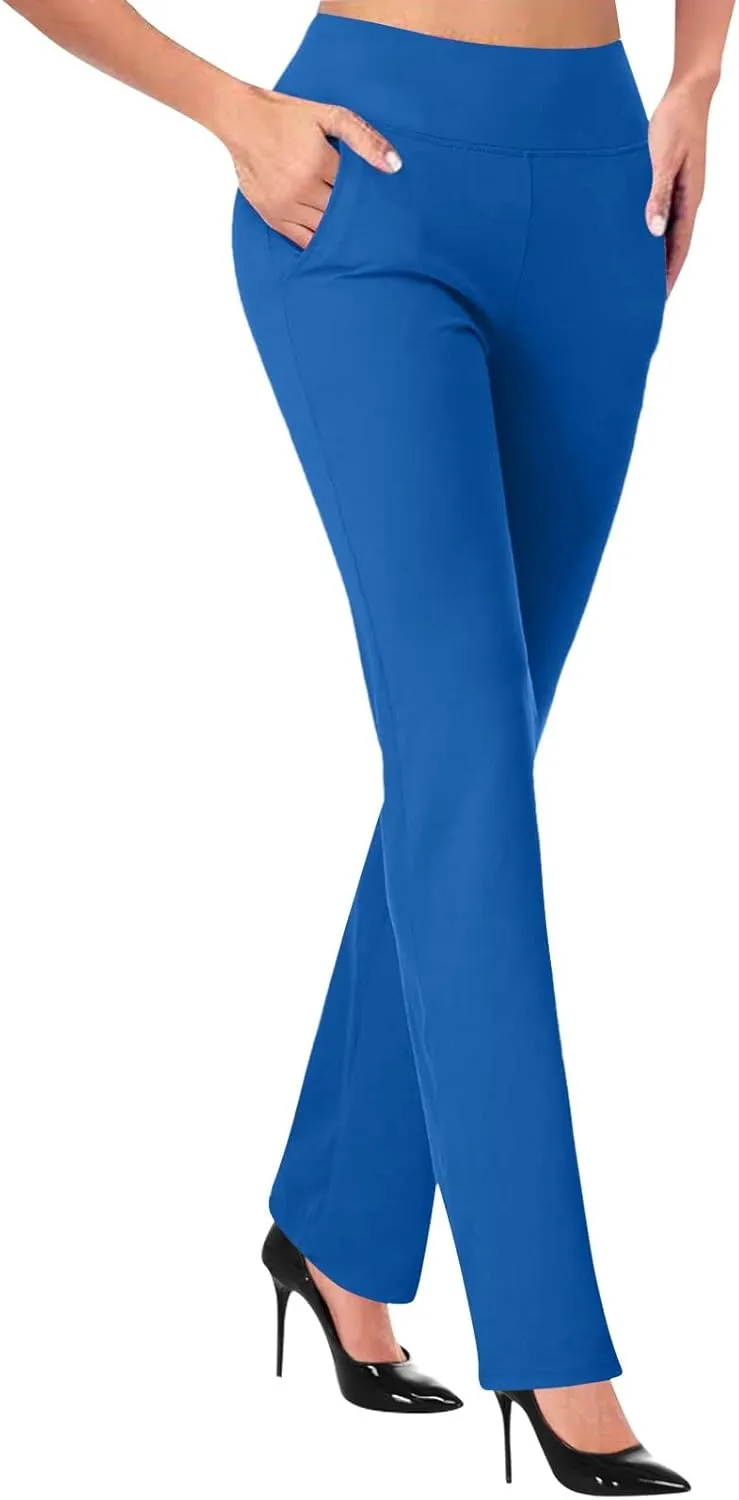 Dress Pants Women Elegant Business Work Pants Women High Waist Stretchy Trousers Pull on Office Slacks Bottoms 2025