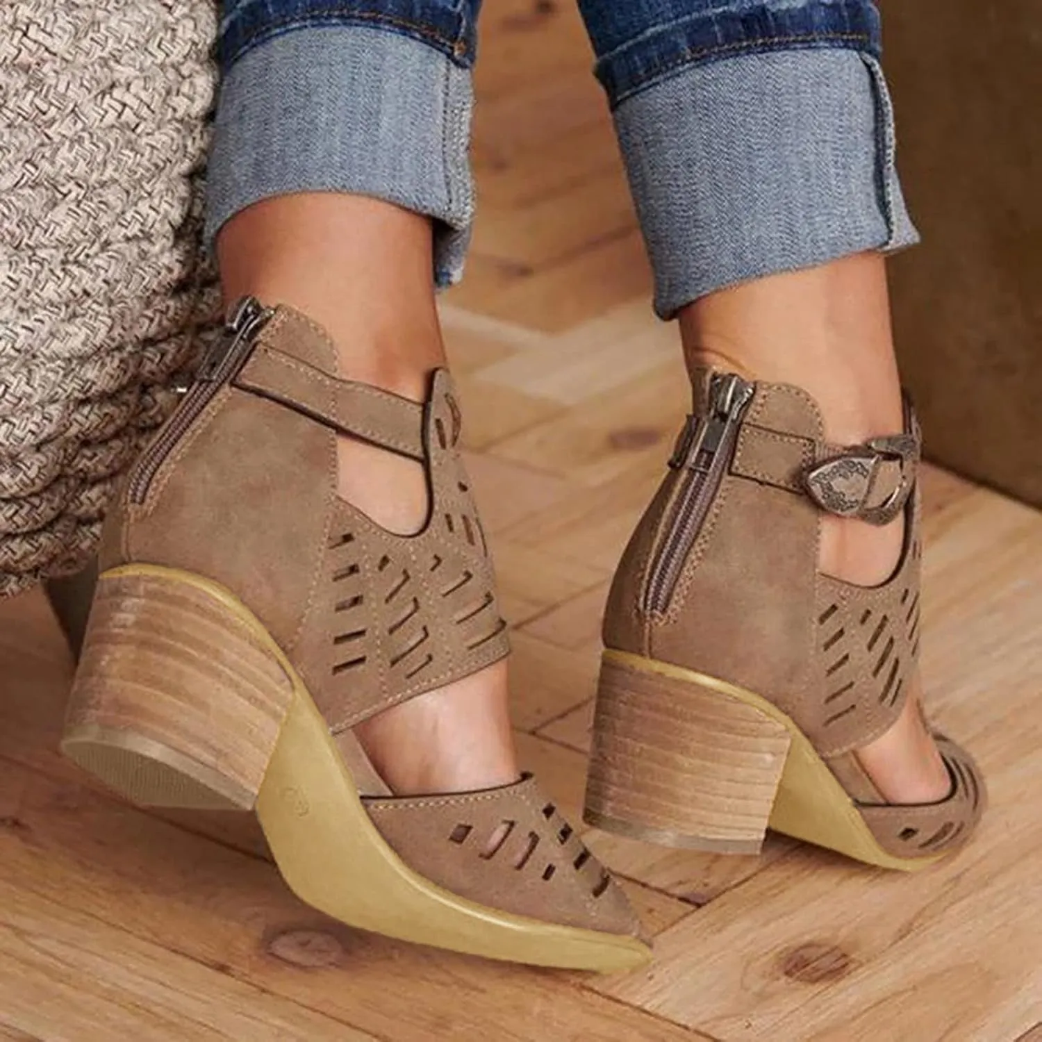 Dress Sandals for Women, Sandals Women Rhinestones Comfy Ankle Sandal Bling Hollow Out Shoes Casual Sandals