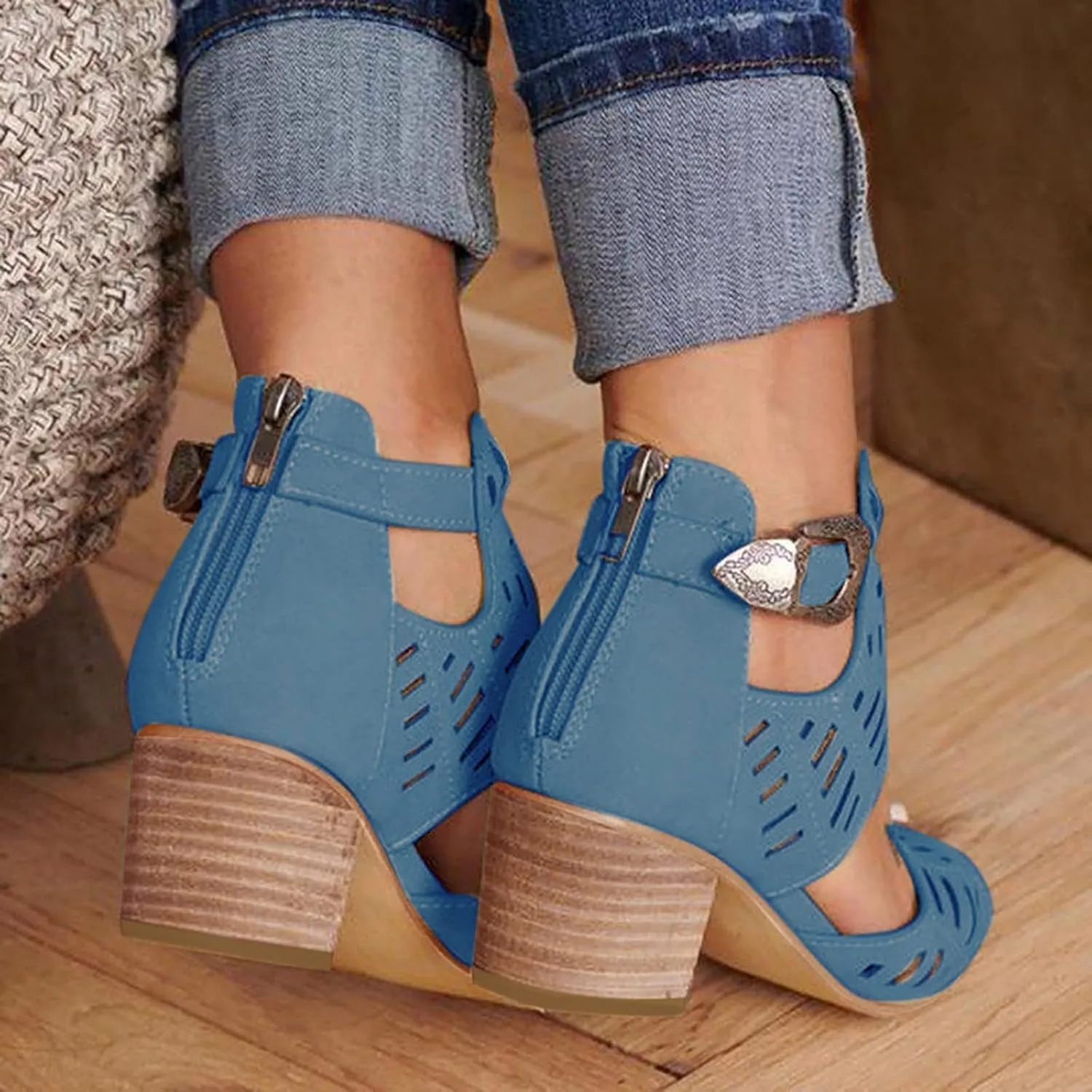 Dress Sandals for Women, Sandals Women Rhinestones Comfy Ankle Sandal Bling Hollow Out Shoes Casual Sandals