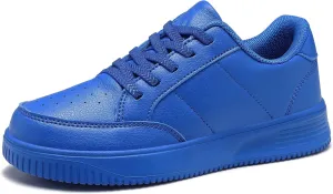 DSWED Unisex-Child Leather Lightweight Breathable Knit Athletic Running Sneakers for Kids Shoes for Boys Girls