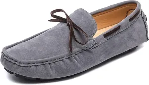 Easy to Put and Remove. Smoking Loafer Driving Moccasins for Men Vegan Leather Deck Shoes Stitching Details Suede Vamp Rubber Sole Resistant Flexible Flat Heel Lightweight for All Occasions