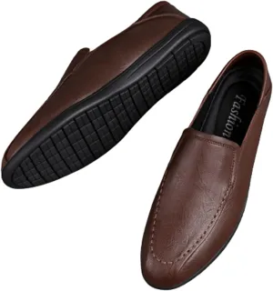 Easy to Put and Remove. Smoking Loafer Driving Moccasins for Men Vegan Leather Round Toe Breathable Flexible Resistant Lightweight Driving Slip on for All Occasions