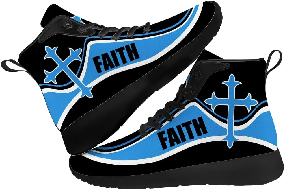 Faith Shoes for Women Men High Top Sneakers High Top Shoes Gifts for Mom Dad