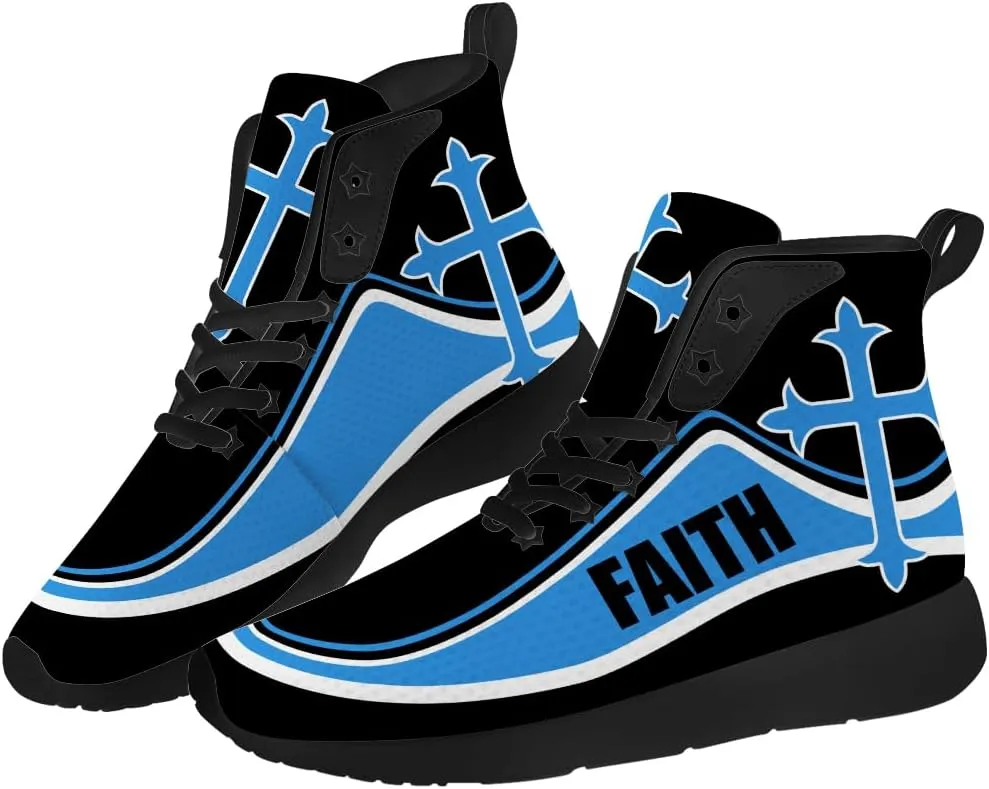 Faith Shoes for Women Men High Top Sneakers High Top Shoes Gifts for Mom Dad
