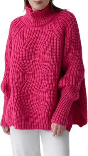 Fall Chunky Knit Sweaters for Women Oversized Pullover Sweaters Loose Casual Cable Knit Tops