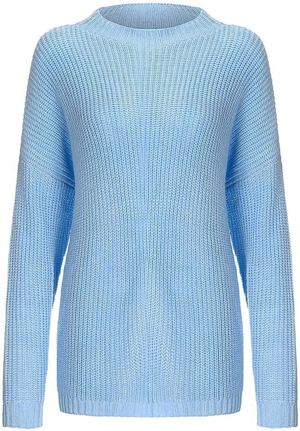 Fall Sweaters for Women Crew Neck Cable Knit Pullover Sweaters Batwing Sleeve Loose Fit Solid Outfit Fall Winter Fashion 2023