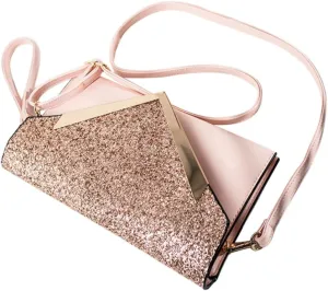 Fashion Sequin Clutch Bag Women Handbag Evening Bag for Wedding Party Glitter Pattern Chain Casual Elegant