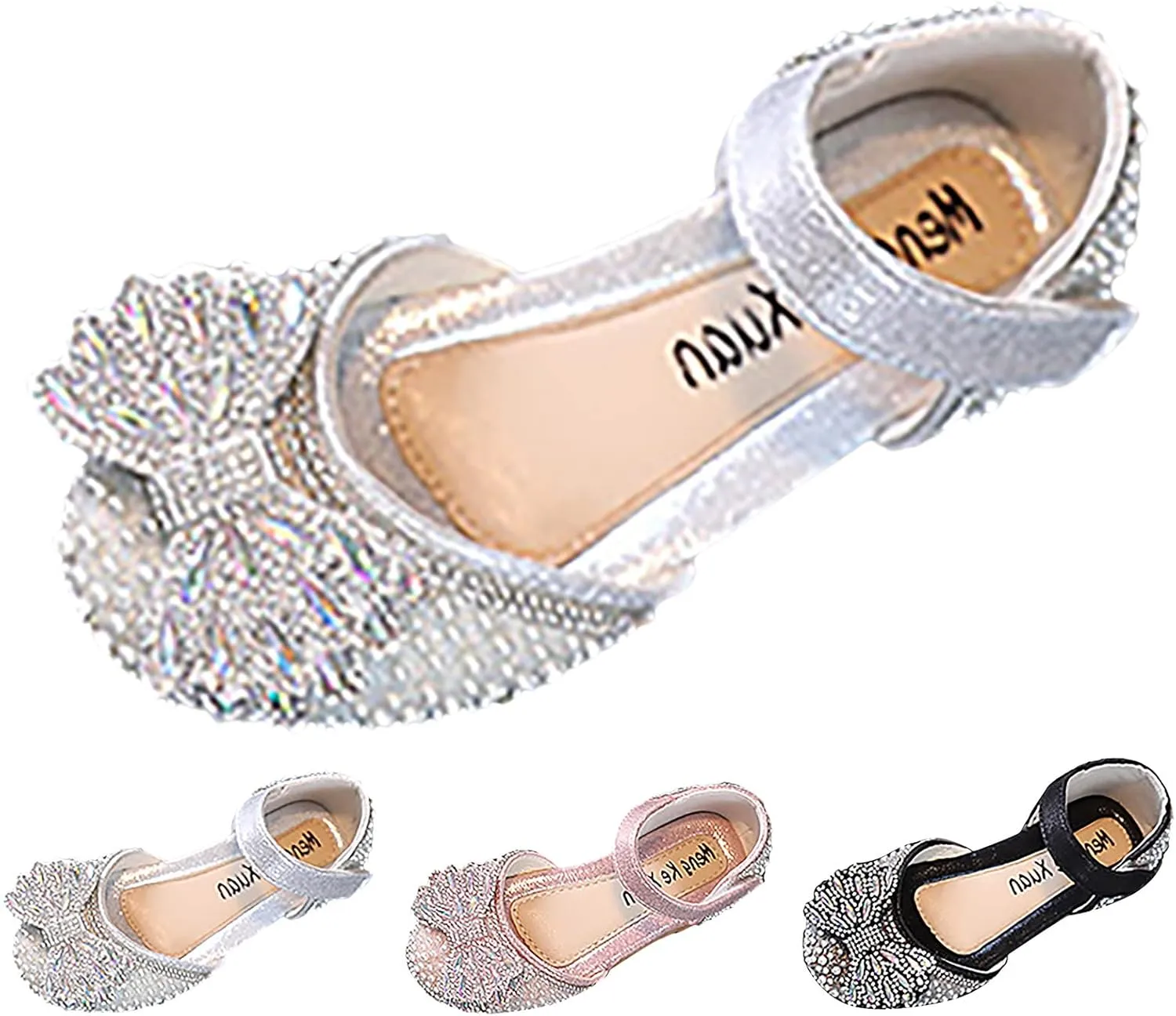 Fashion Spring and Summer Girls Dance Shoes Princess Dress Performance Shoes Pearl Bow Hook Loop Little Girl Boots