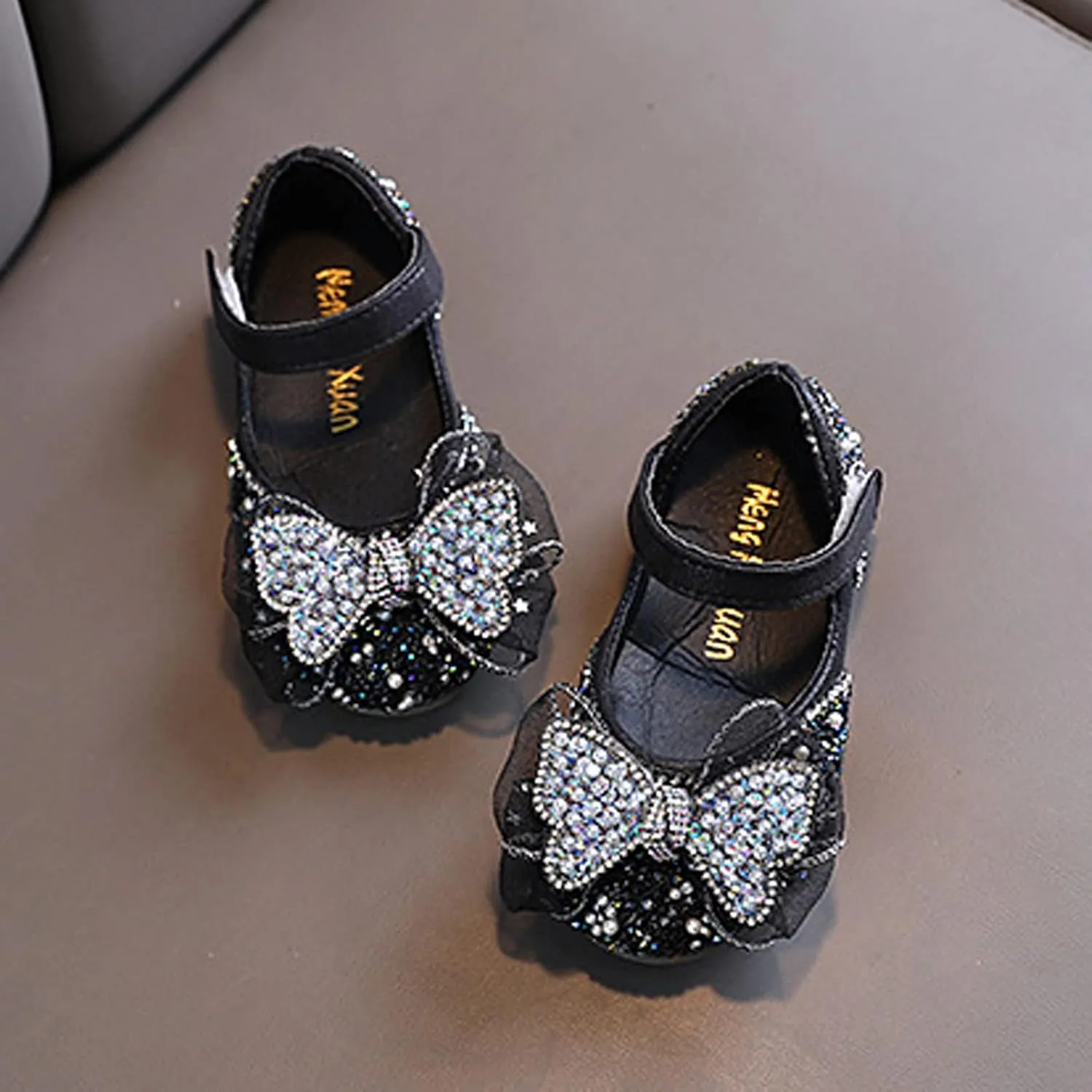 Fashion Summer Girls Dance Shoes Princess Dress Performance Shoes Pearl Sequin Ribbon Bow Toddler Girl Shoes Size 6 (Black, 2.5-3 Years Toddler)