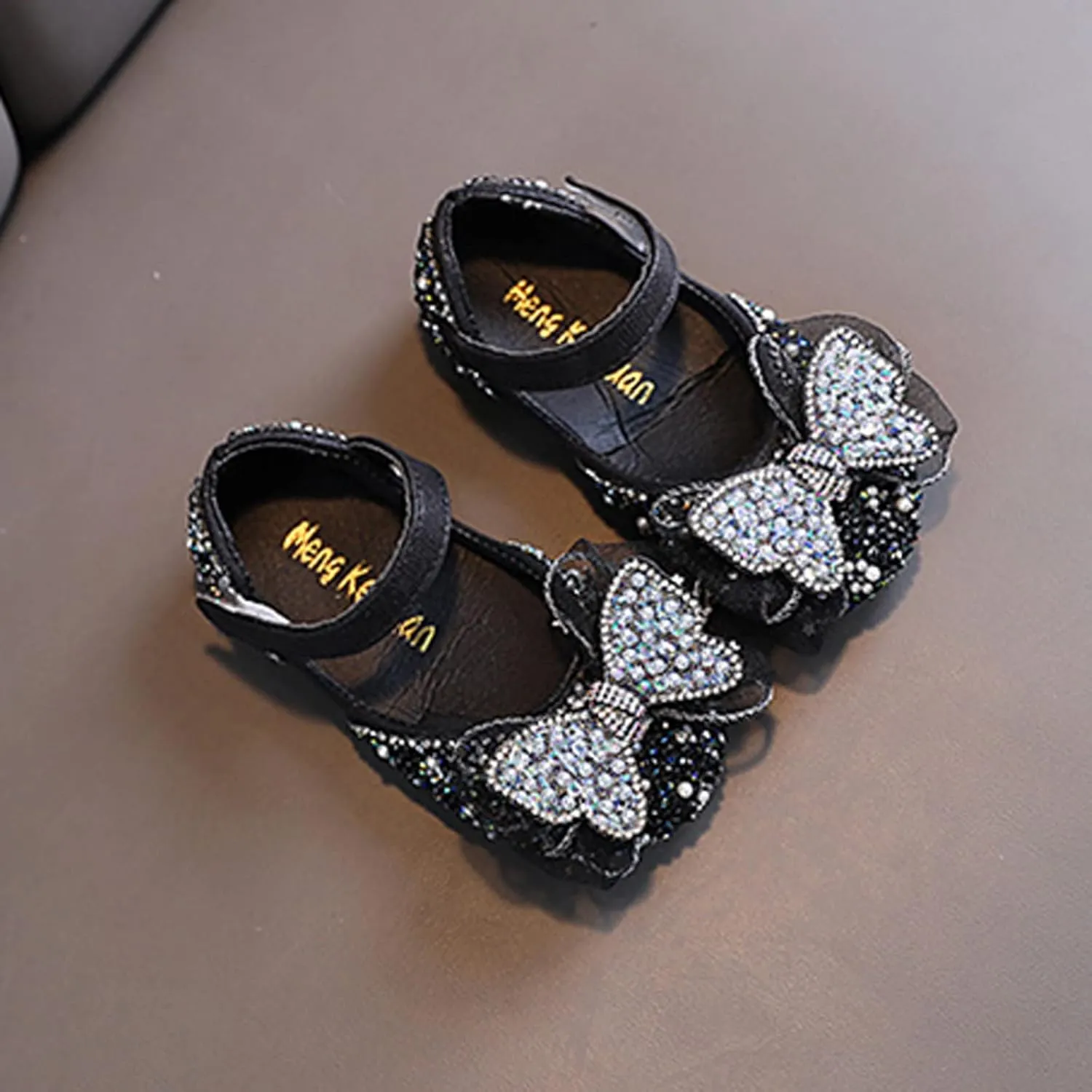 Fashion Summer Girls Dance Shoes Princess Dress Performance Shoes Pearl Sequin Ribbon Bow Toddler Girl Shoes Size 6 (Black, 2.5-3 Years Toddler)