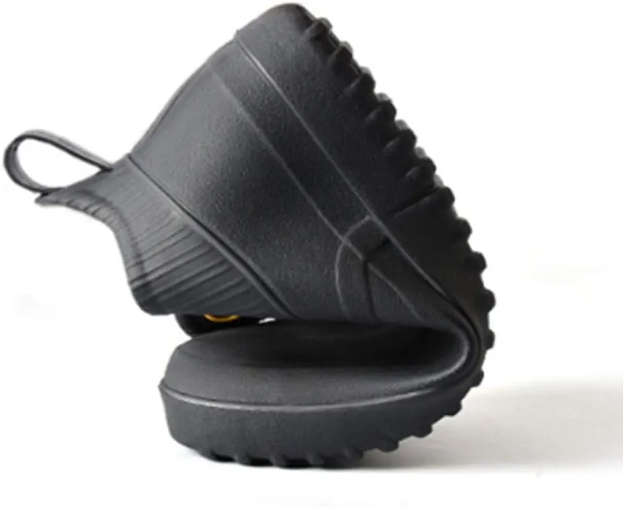 fereshte Men's Ankle Rain Boots Waterproof PVC Short Rubber Garden Boots