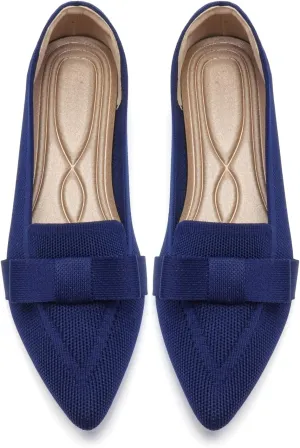 Flats for Women Pointed Toe Ballet Flats Shoes Mesh Breathable Comfortable Dressy Casual Slip On Ballerina Walking Flats